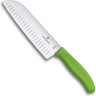 Сантоку Victorinox Swiss Classic 17 см, зелёная рукоятка (6.8526.17L4B)